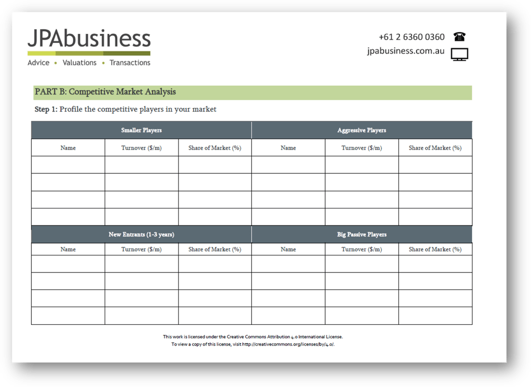 template for annual business plan